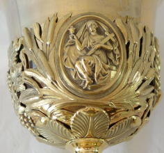 Antique solid silver gilt French Baroque Chalice